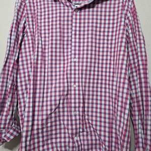 Robert Graham Pink and White Checkered Shirt